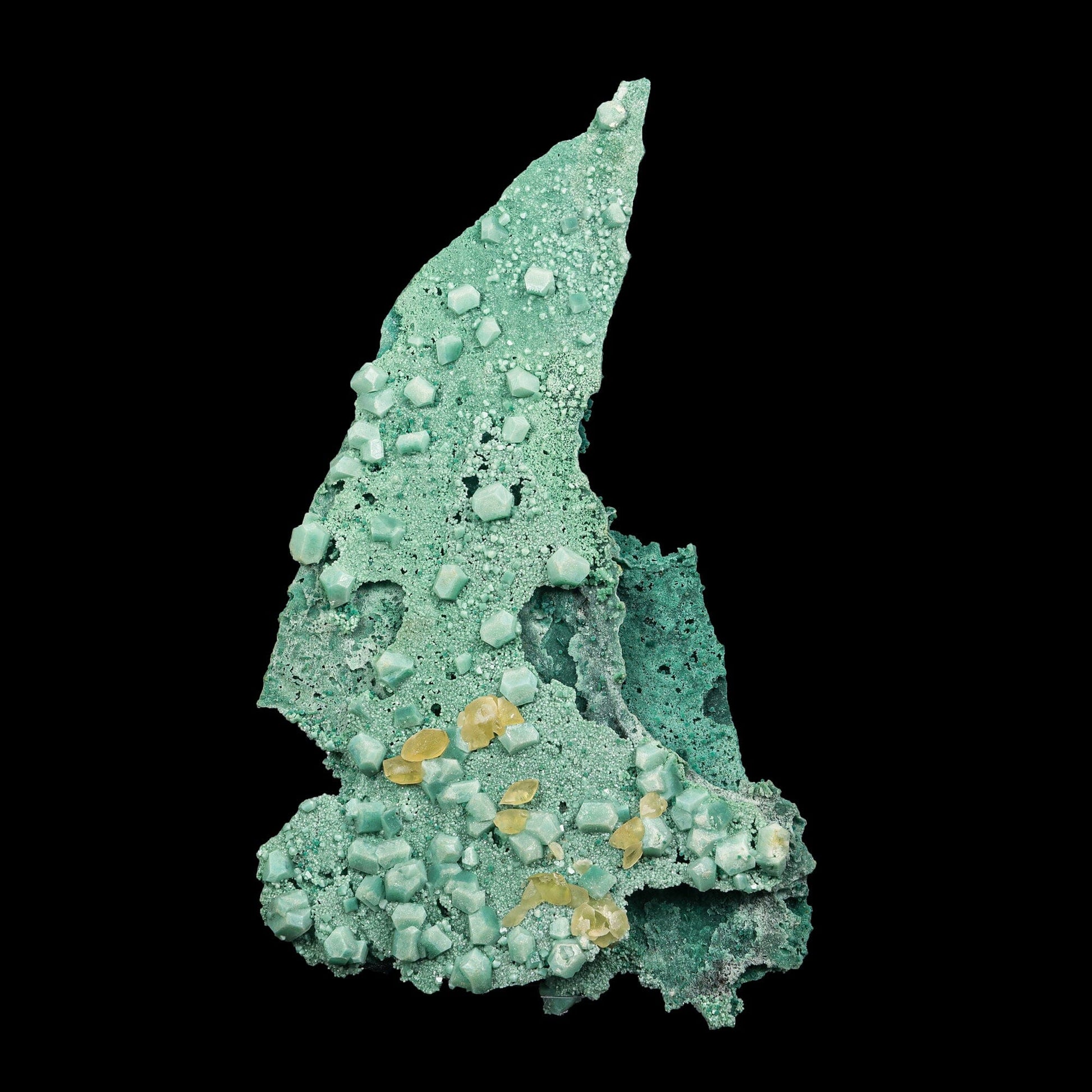 Rare Calcite on Green Chalcedony plate from India—premium zeolite for collectors # B 7073 Calcite Superb Minerals 