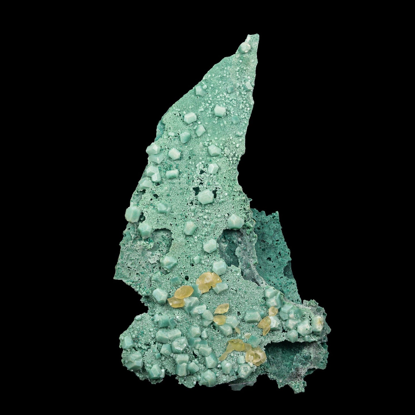 Rare Calcite on Green Chalcedony plate from India—premium zeolite for collectors # B 7073 Calcite Superb Minerals 