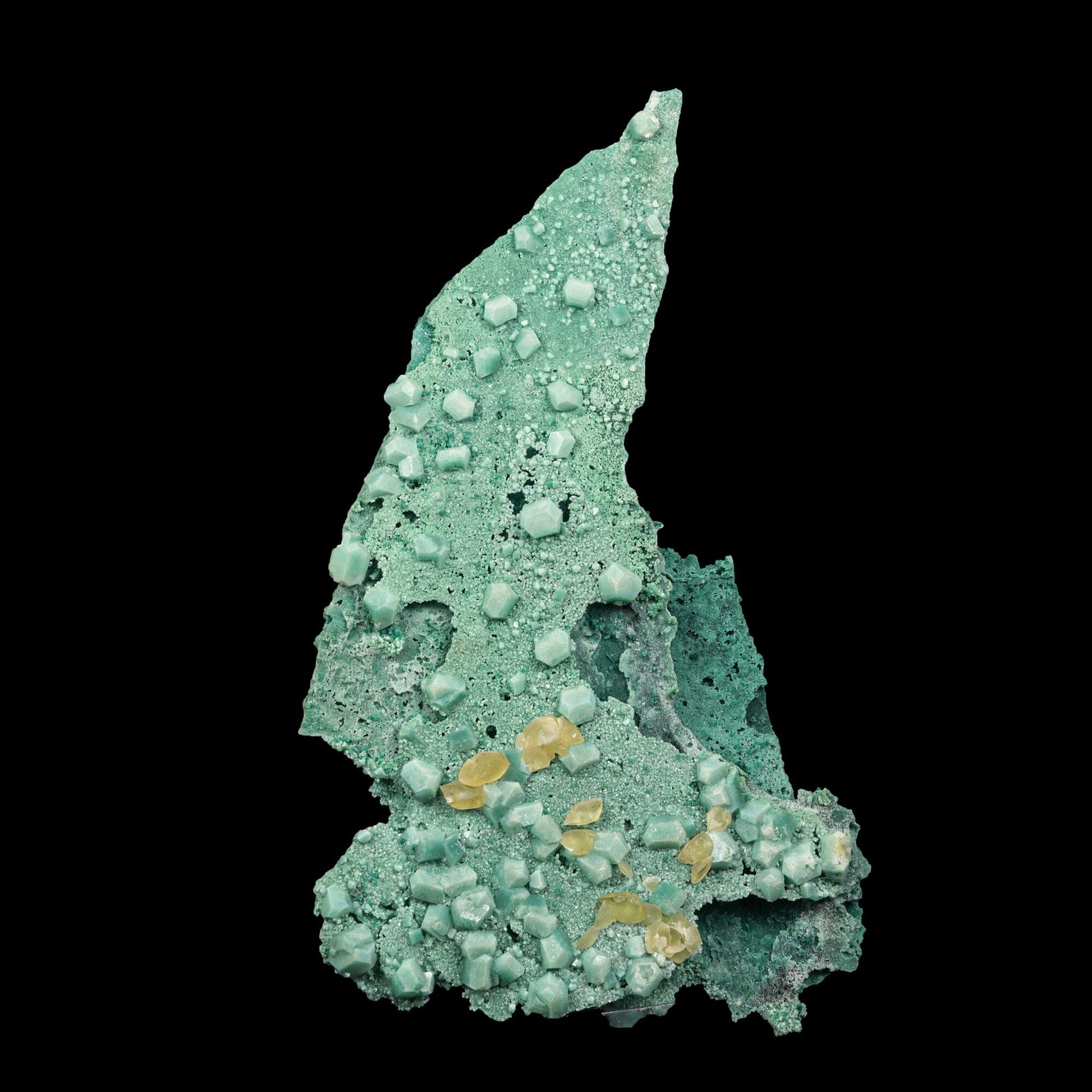 Rare Calcite on Green Chalcedony plate from India—premium zeolite for collectors # B 7073 Calcite Superb Minerals 