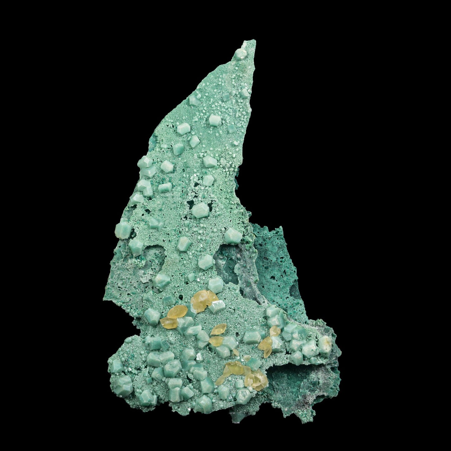 Rare Calcite on Green Chalcedony plate from India—premium zeolite for collectors # B 7073 Calcite Superb Minerals 
