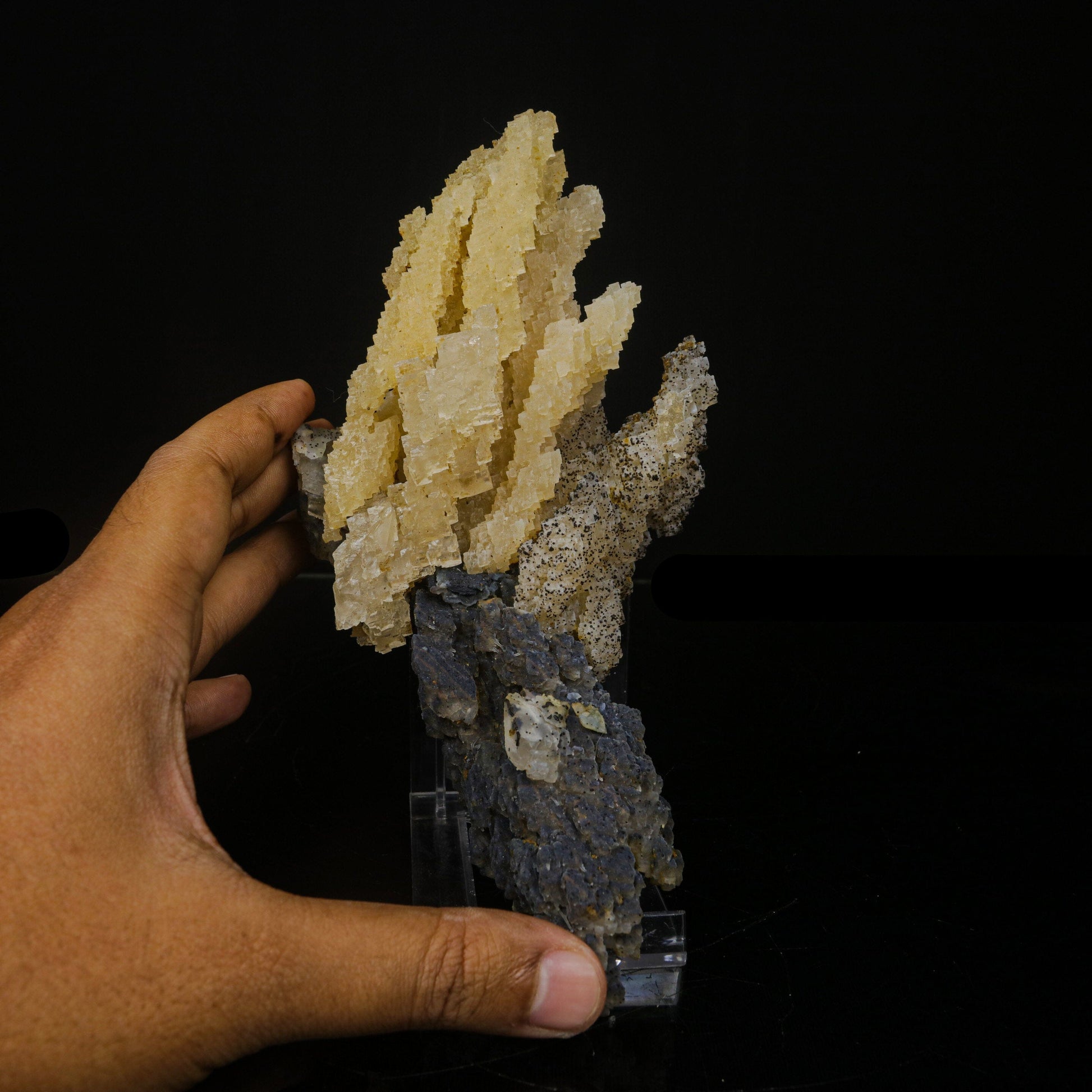 Rare Calcite with Chalcedony | Unique Indian Mineral Formation# B 7080