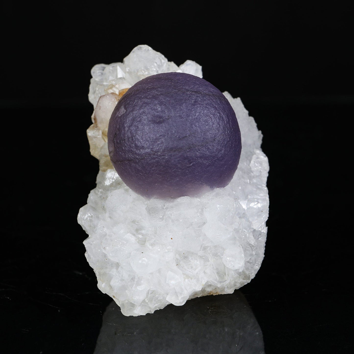 Rare Deep Purple Botryoidal Fluorite on Quartz Matrix - Collector’s Specimen from Madhya Pradesh # B 7206 Fluorite Superb Minerals 