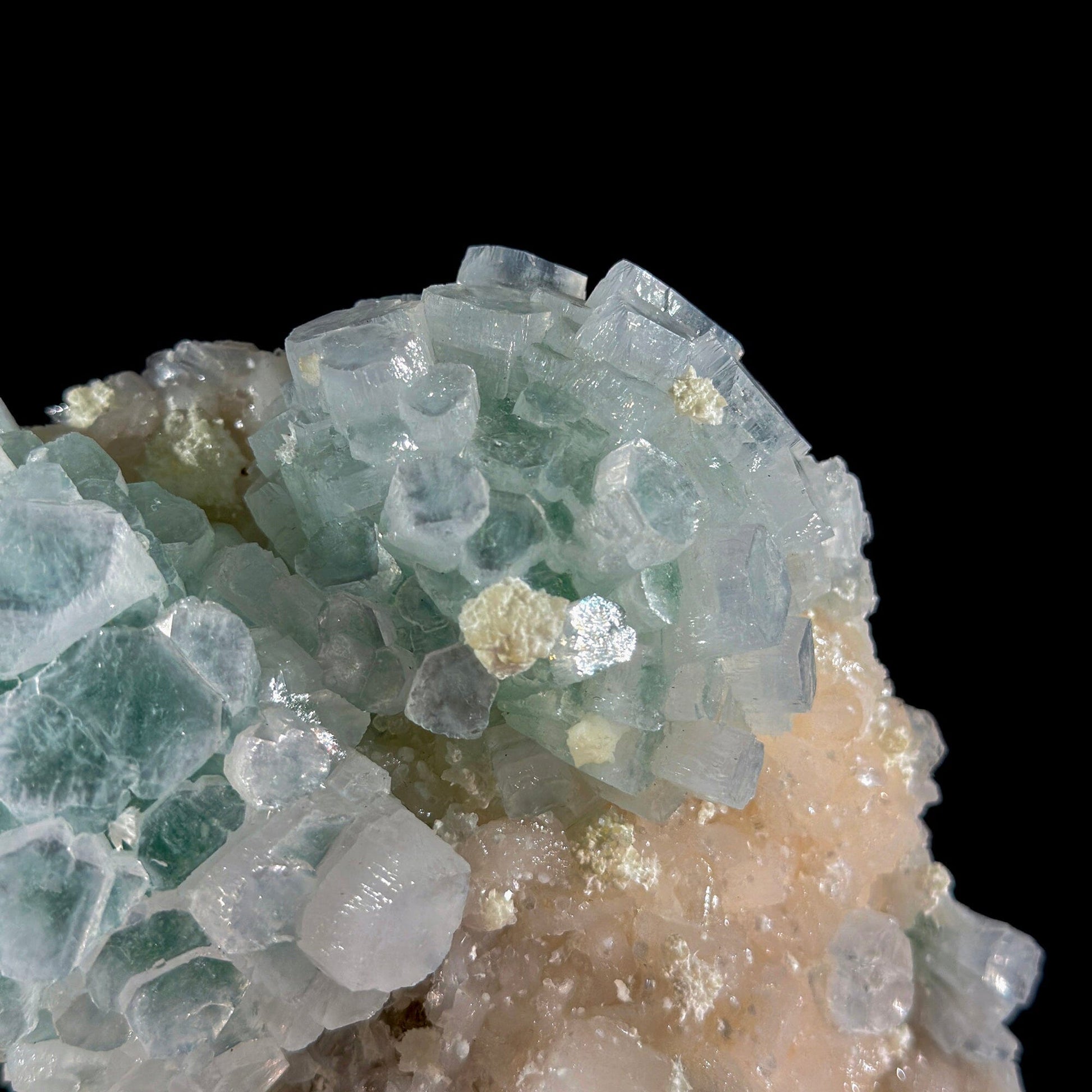 Rare Disco Ball Green Apophyllite with Stilbite & Mordenite – Self Standing Zeolite Crystal Cluster | Ahmednagar, India # DKT2 Marshy Apophyllite Superb Minerals 