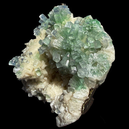 Rare Disco Ball Green Apophyllite with Stilbite – Zeolite Crystal Cluster | Ahmednagar, India # DKT29 Marshy Apophyllite Superb Minerals 