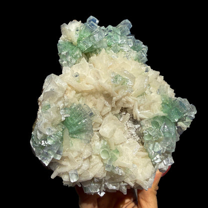 Rare Disco Ball Green Apophyllite with Stilbite – Zeolite Crystal Cluster | Ahmednagar, India # DKT29 Marshy Apophyllite Superb Minerals 