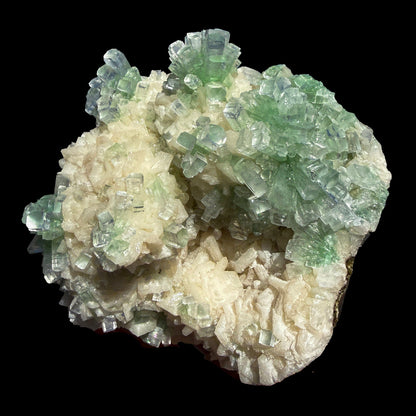 Rare Disco Ball Green Apophyllite with Stilbite – Zeolite Crystal Cluster | Ahmednagar, India # DKT29 Marshy Apophyllite Superb Minerals 