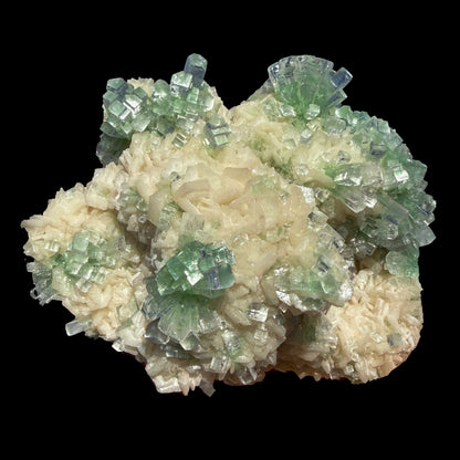 Rare Disco Ball Green Apophyllite with Stilbite – Zeolite Crystal Cluster | Ahmednagar, India # DKT29 Marshy Apophyllite Superb Minerals 
