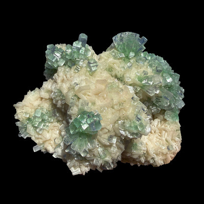 Rare Disco Ball Green Apophyllite with Stilbite – Zeolite Crystal Cluster | Ahmednagar, India # DKT29 Marshy Apophyllite Superb Minerals 