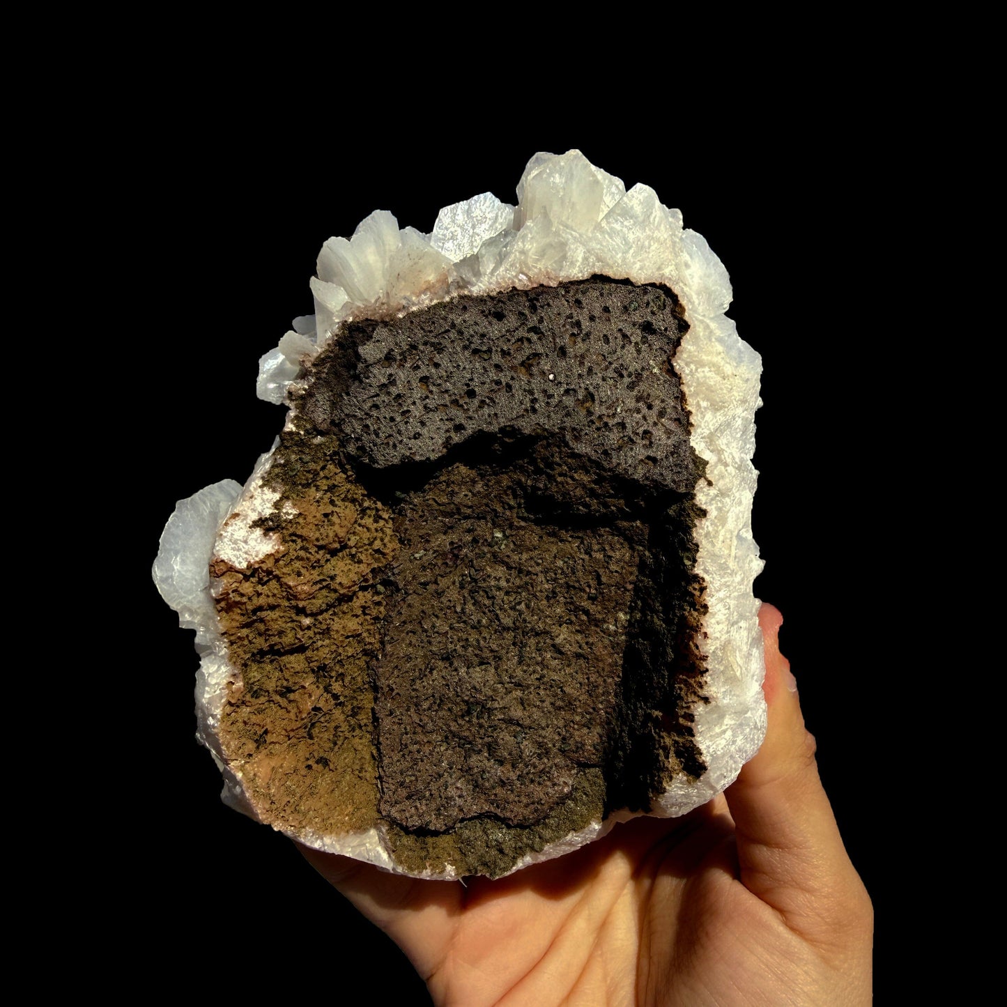 Rare Disco Ball Green Apophyllite with Stilbite – Zeolite Crystal Cluster | Ahmednagar, India # DKT70 Apophyllite Superb Minerals 