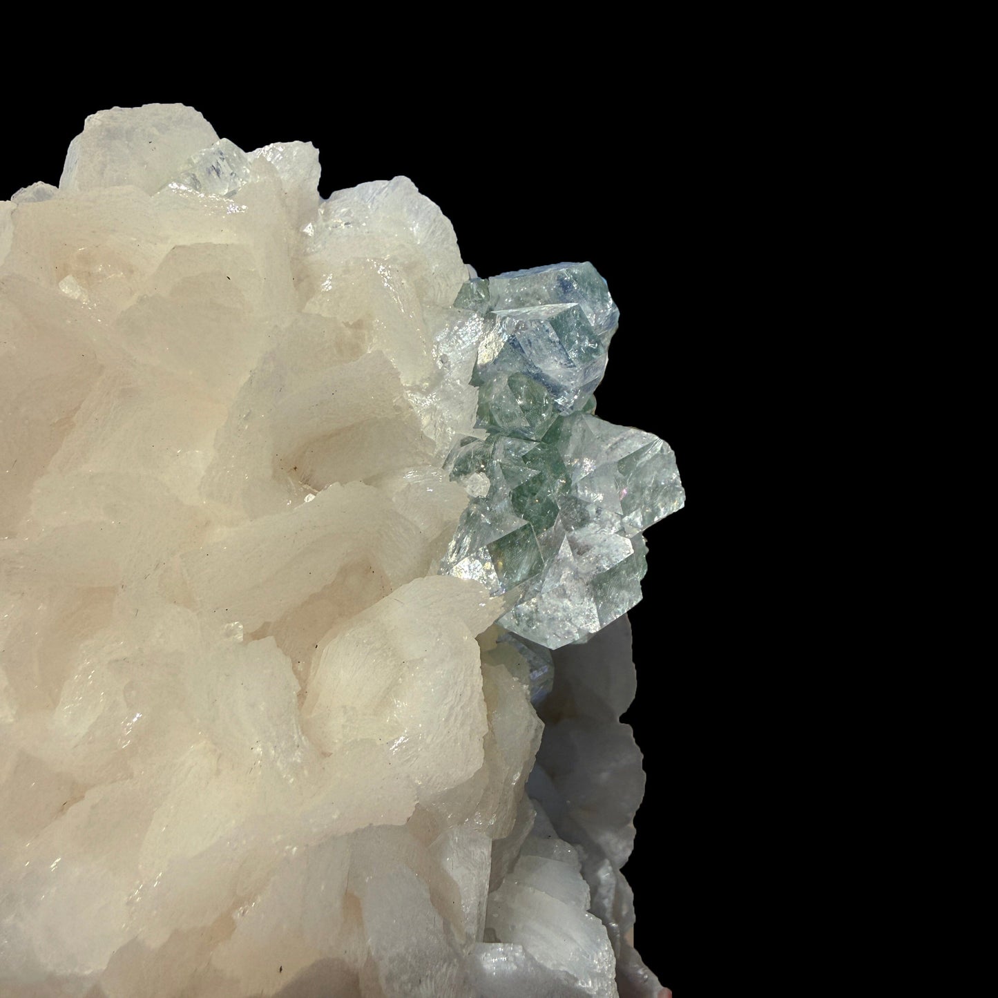 Rare Disco Ball Green Apophyllite with Stilbite – Zeolite Crystal Cluster | Ahmednagar, India # DKT70 Apophyllite Superb Minerals 