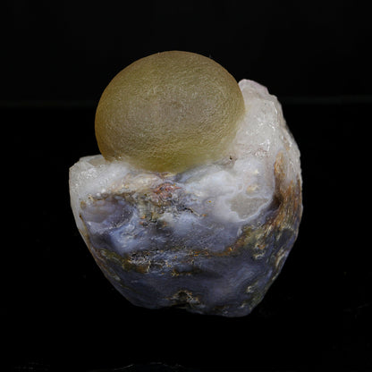 Rare Dual Yellow-Green Botryoidal Fluorite Spheres on Quartz Matrix - Collector’s Specimen from Madhya Pradesh # B 7209 Fluorite Superb Minerals 