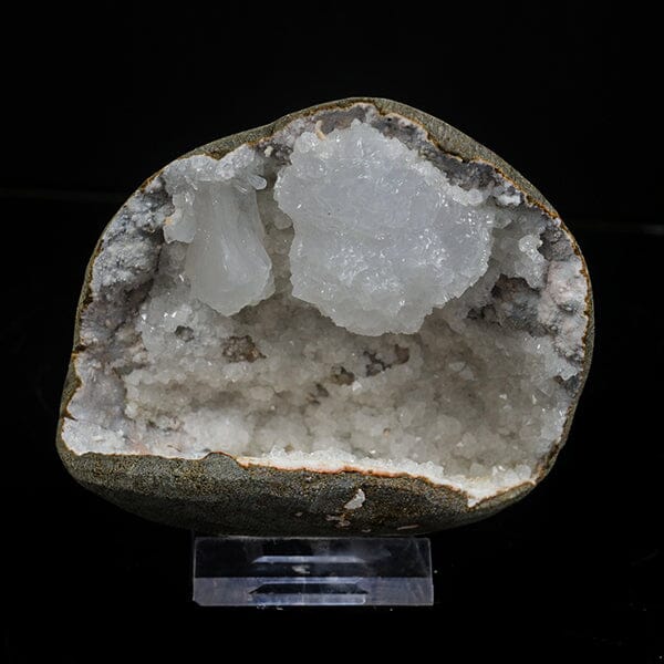 Rare Goosecreekite in Quartz Geode – Premium Indian Zeolite Mineral Specimen # B 7082 Goosecreekite Superb Minerals 
