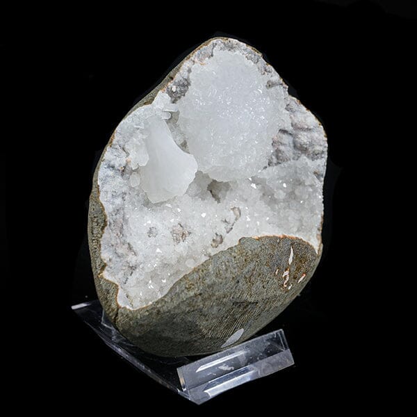 Rare Goosecreekite in Quartz Geode – Premium Indian Zeolite Mineral Specimen # B 7082 Goosecreekite Superb Minerals 