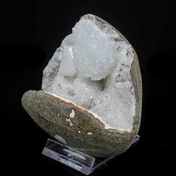Rare Goosecreekite in Quartz Geode – Premium Indian Zeolite Mineral Specimen # B 7082 Goosecreekite Superb Minerals 