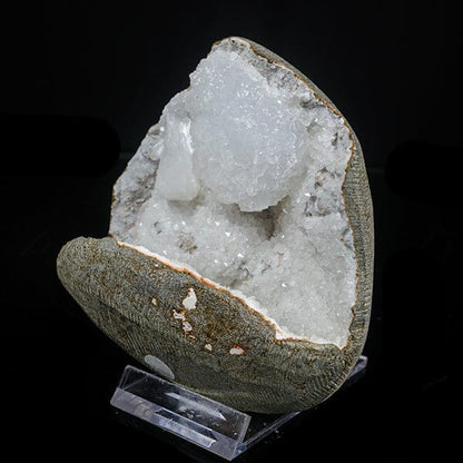 Rare Goosecreekite in Quartz Geode – Premium Indian Zeolite Mineral Specimen # B 7082 Goosecreekite Superb Minerals 