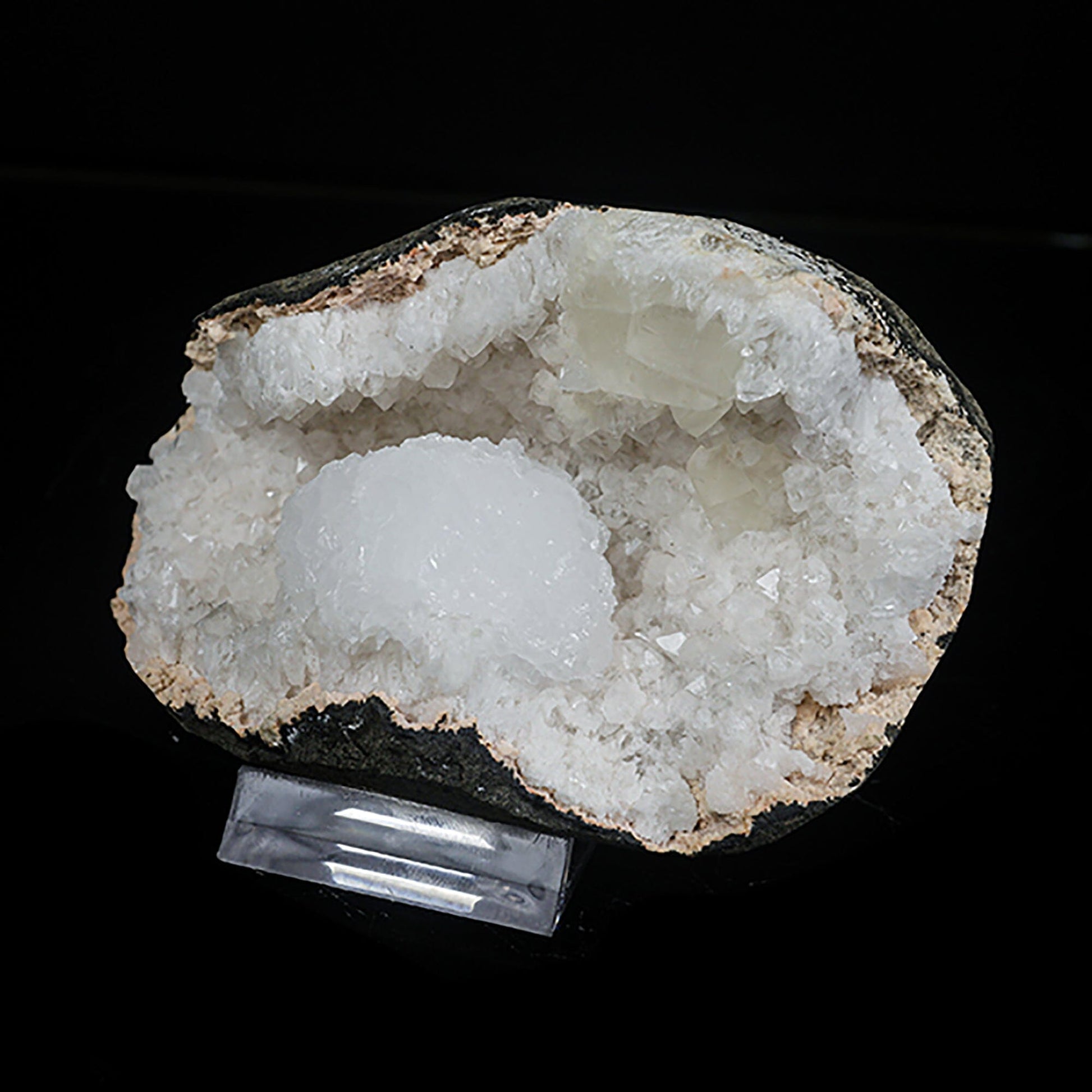 Rare Goosecreekite in Quartz Geode – Premium Indian Zeolite Mineral Specimen # B 7086 Goosecreekite Superb Minerals 