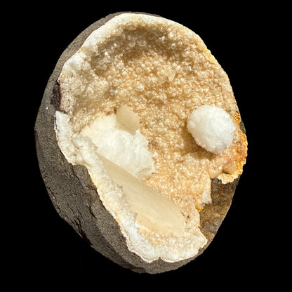 Rare Goosecreekite with Stilbite & MM Quartz Geode – Natural Indian Zeolite Mineral Specimen from Maharashtra DKT72 Goosecreekite Superb Minerals 