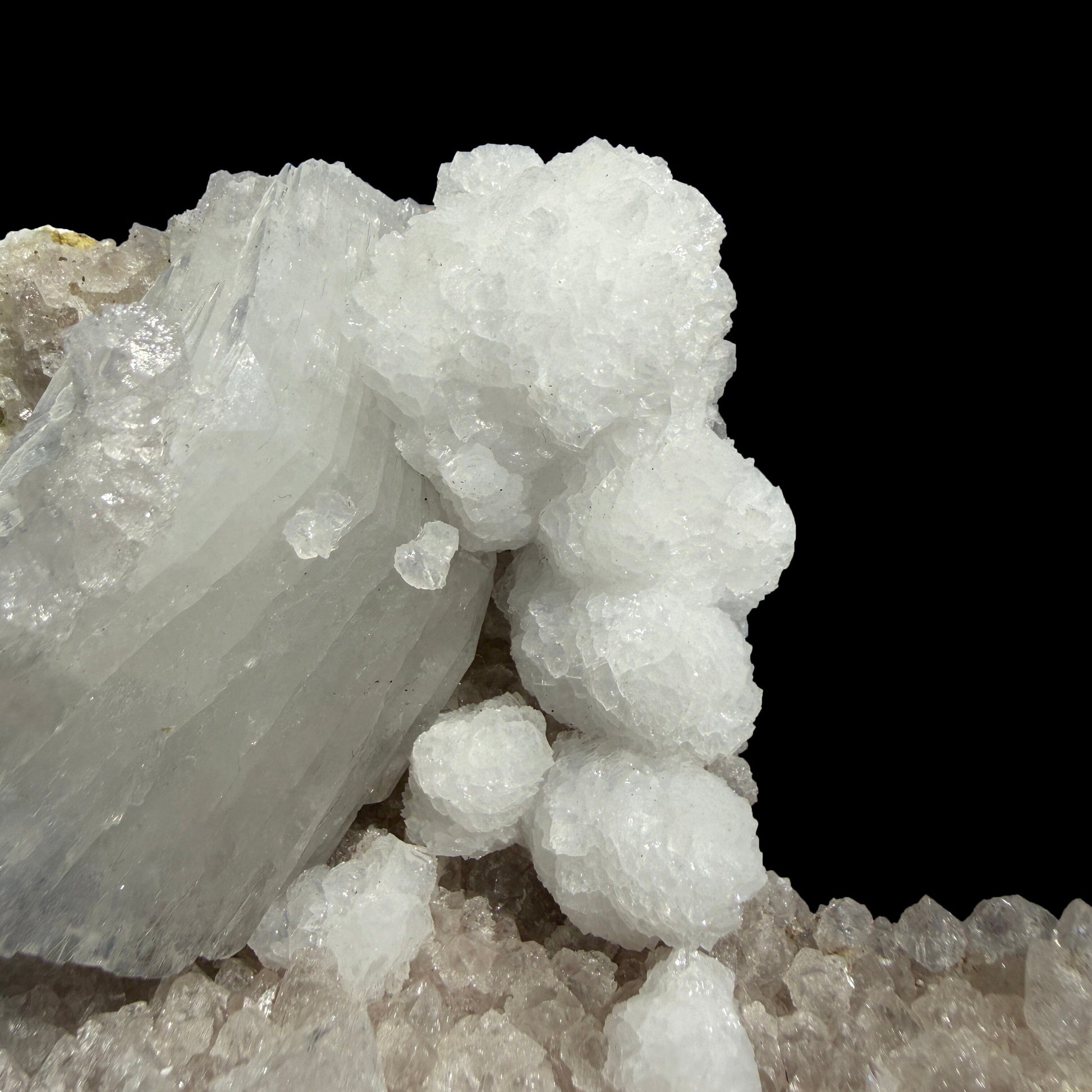 Rare Goosecreekite with White Heulandite on Amethyst Matrix – Natural Indian Zeolite Crystal Specimen from Nashik DKT71 Goosecreekite Superb Minerals 
