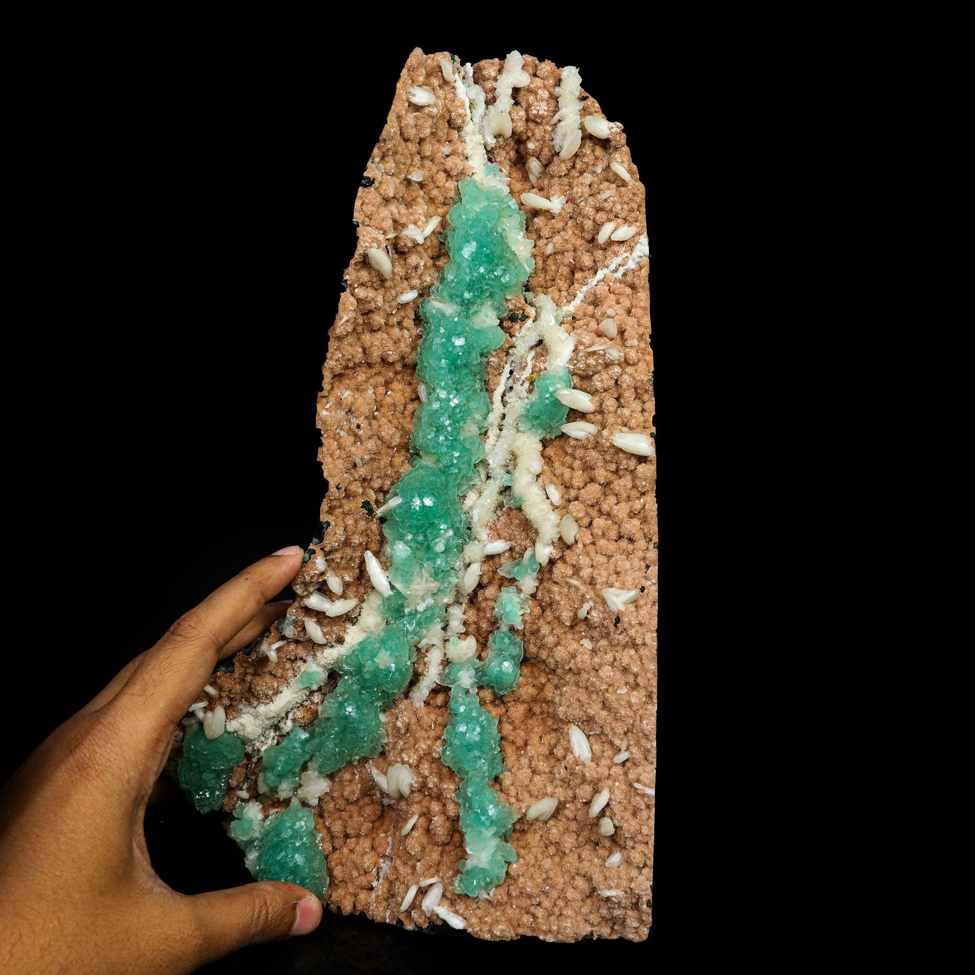 Rare Green Apophyllite with Chalcedony Natural Mineral Specimen #TC24-17 Apophyllite Superb Minerals 