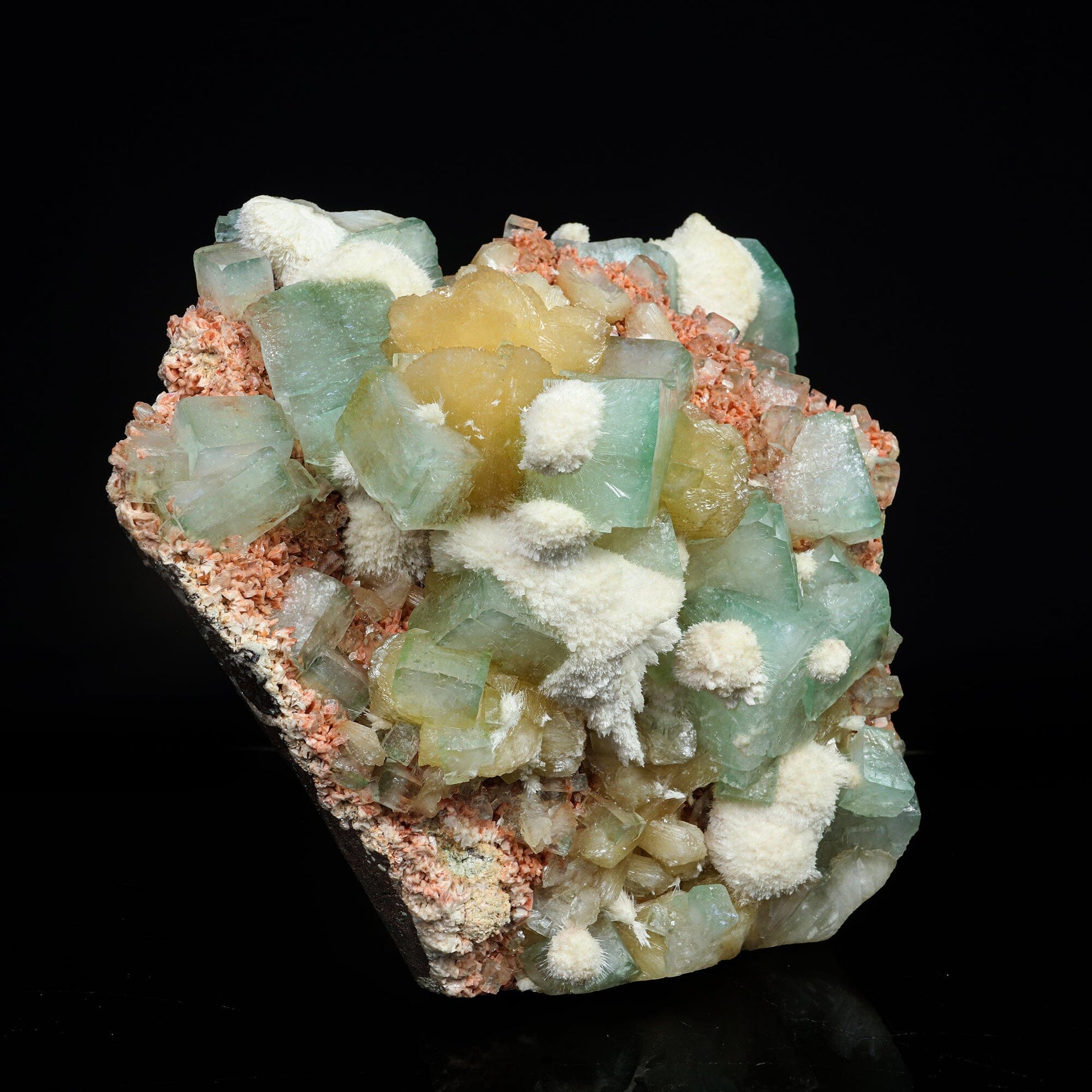 Rare Green Apophyllite with Heulandite Natural Mineral Specimen #TC24-18 Apophyllite Superb Minerals 