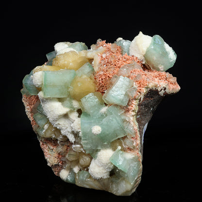 Rare Green Apophyllite with Heulandite Natural Mineral Specimen #TC24-18 Apophyllite Superb Minerals 