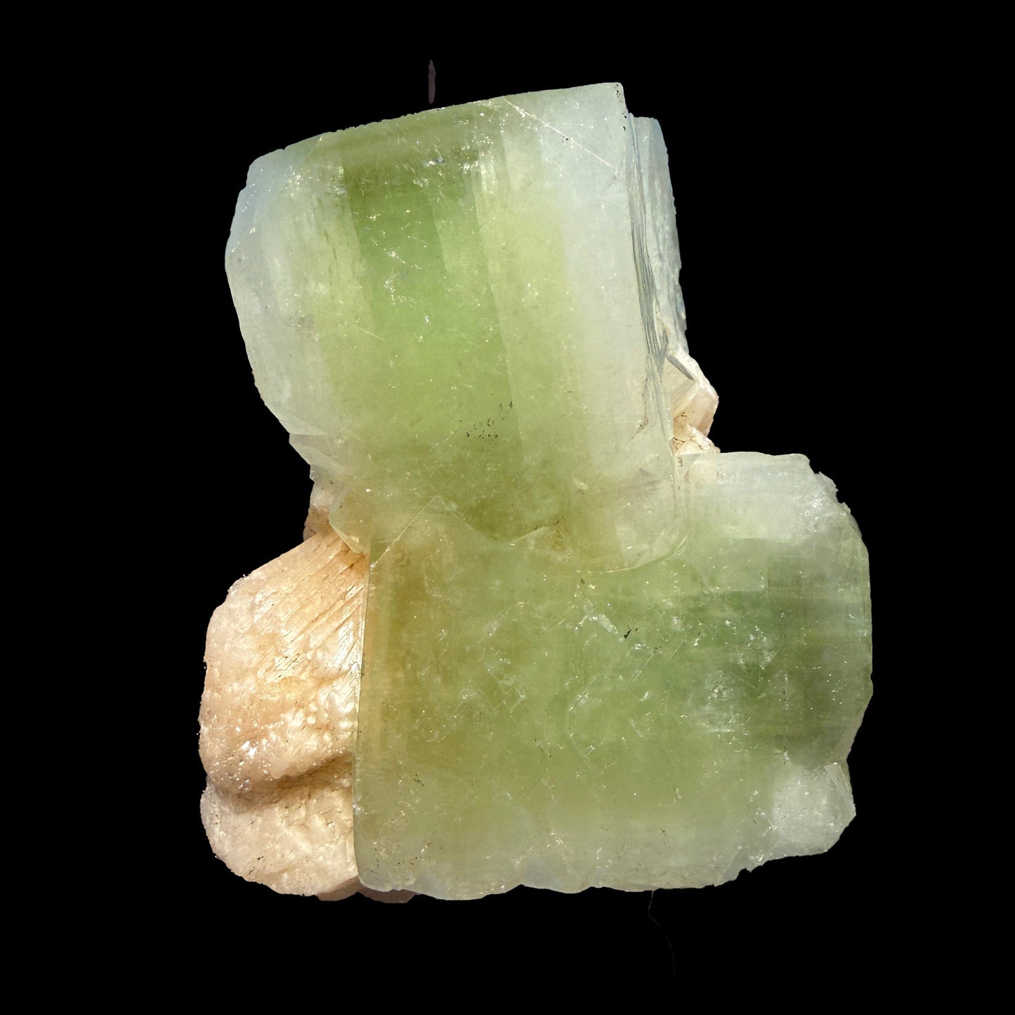Rare Green Apophyllite with Stilbite from Nashik Maharashtra India | Natural Zeolite Mineral Specimen # DKT83 Apohyllite Superb Minerals 