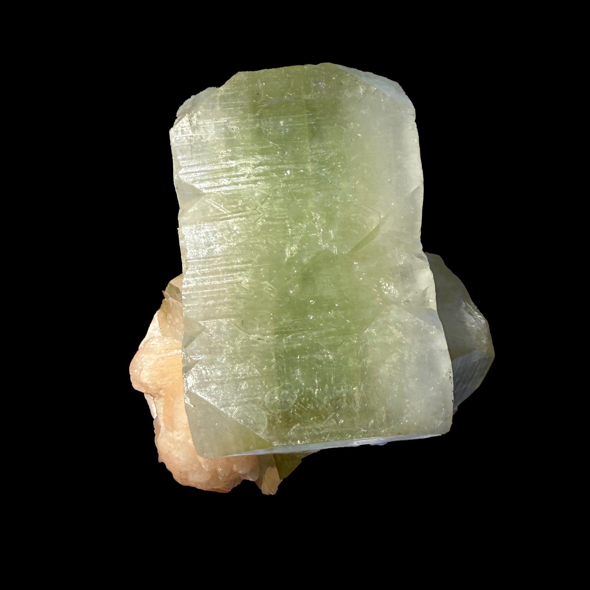 Rare Green Apophyllite with Stilbite from Nashik Maharashtra India | Natural Zeolite Mineral Specimen # DKT83 Apohyllite Superb Minerals 
