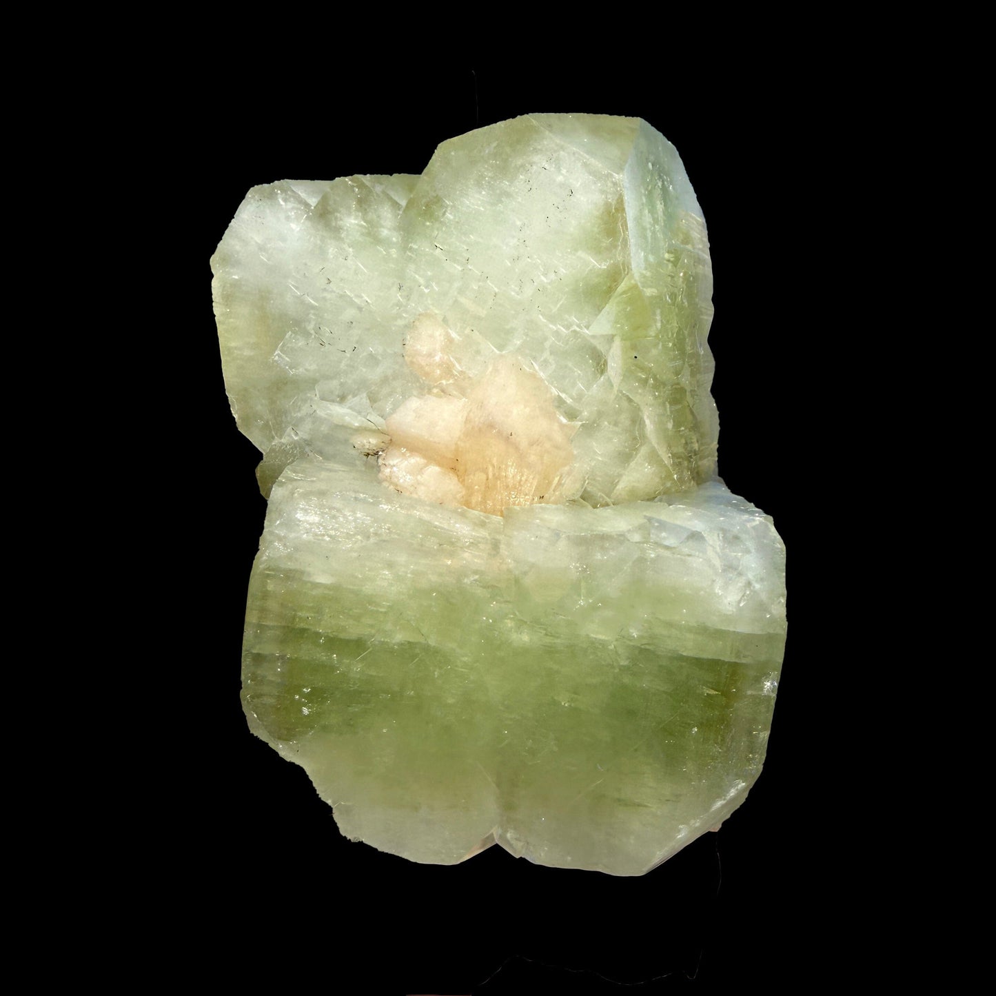 Rare Green Apophyllite with Stilbite from Nashik Maharashtra India | Natural Zeolite Mineral Specimen # DKT83 Apohyllite Superb Minerals 