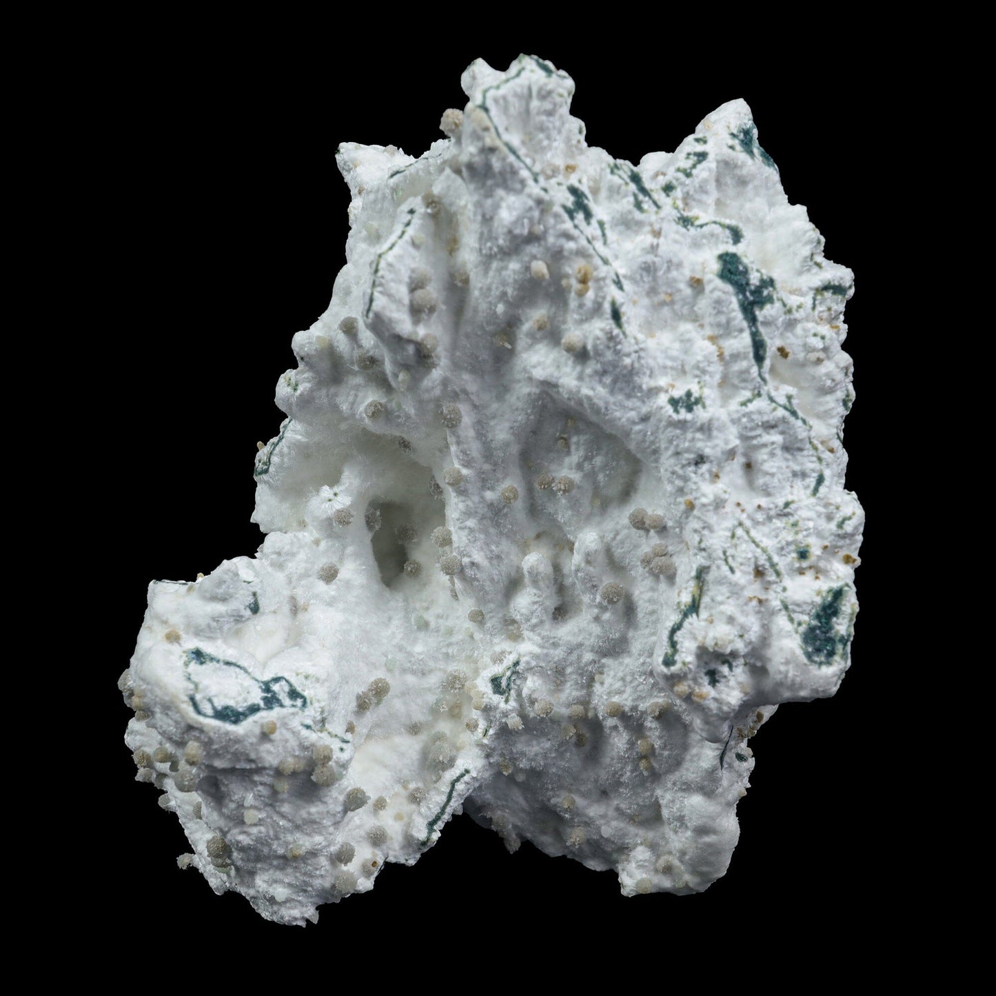 Rare Green Chalcedony on Okenite – Fibrous Indian Zeolite Mineral Specimen # B 7105 Okenite Superb Minerals 