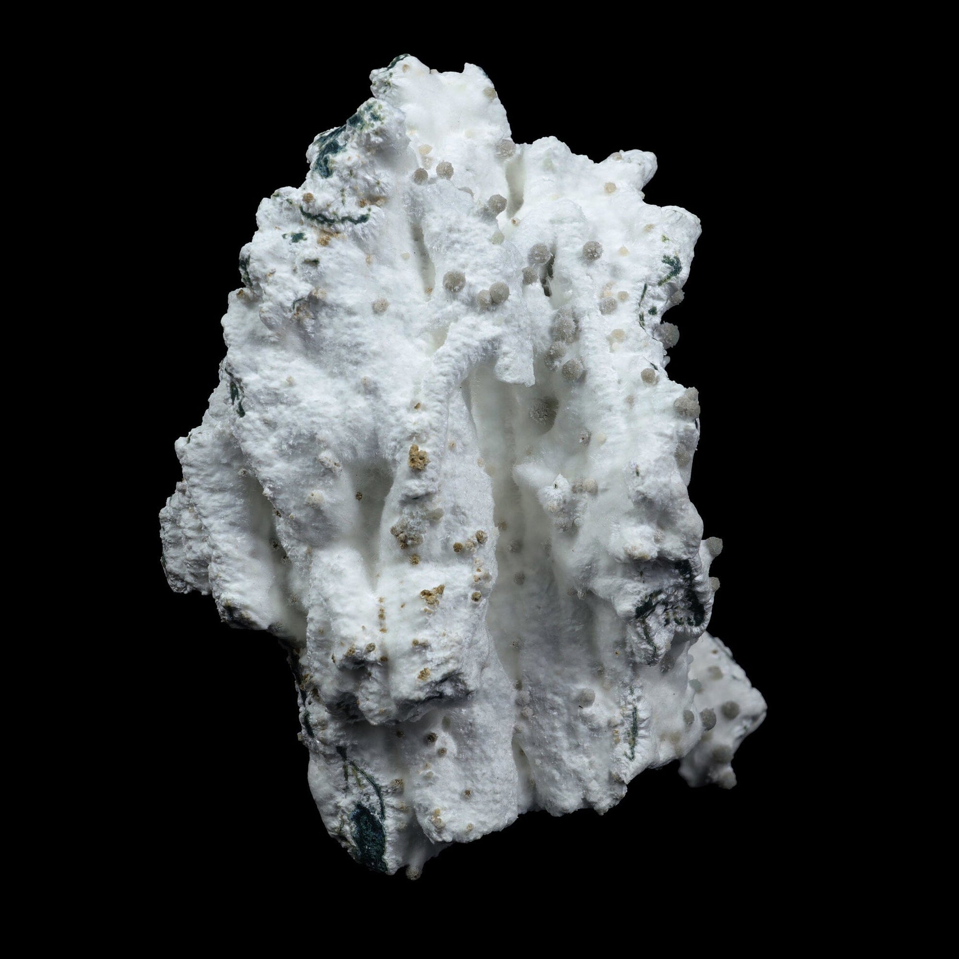 Rare Green Chalcedony on Okenite – Fibrous Indian Zeolite Mineral Specimen # B 7105 Okenite Superb Minerals 