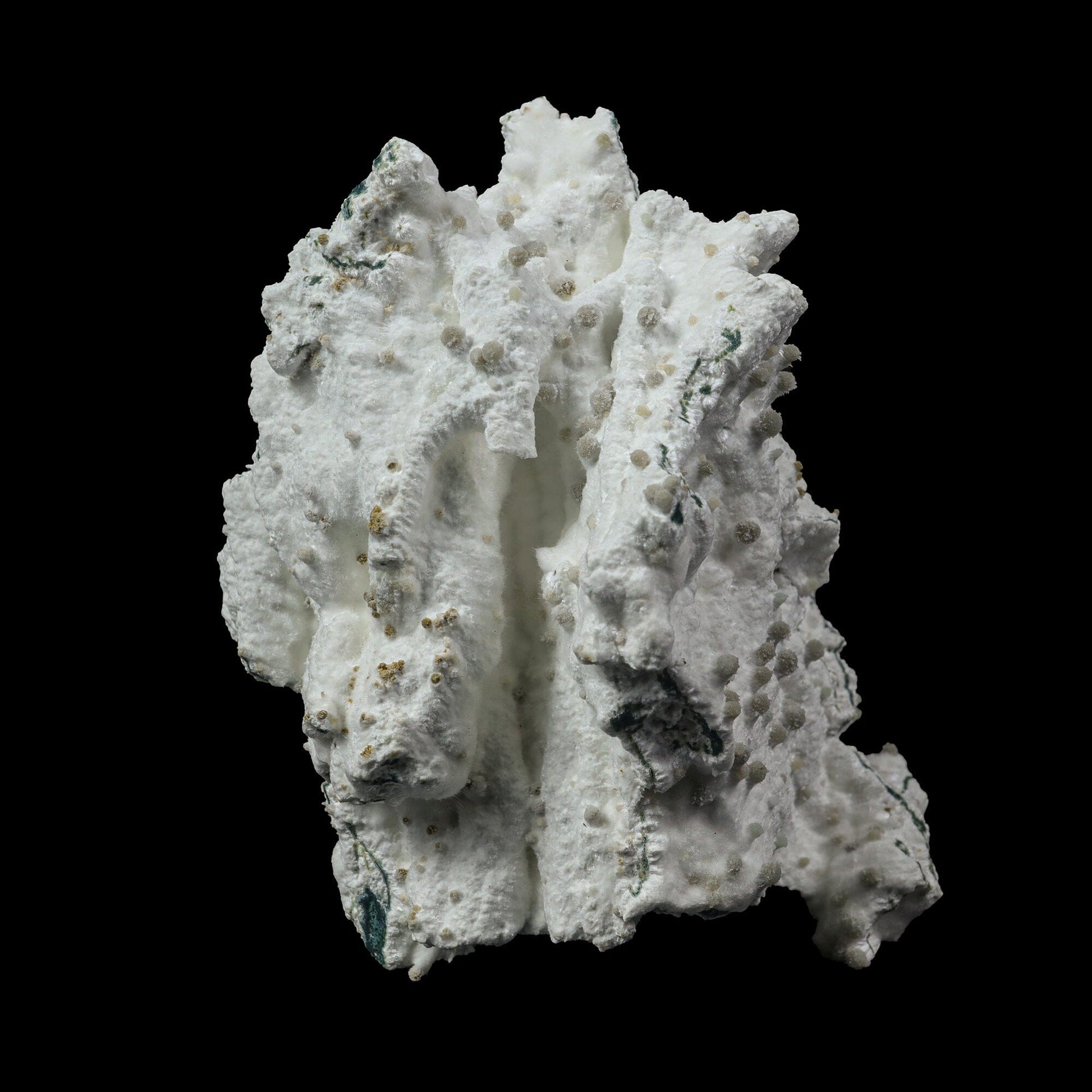 Rare Green Chalcedony on Okenite – Fibrous Indian Zeolite Mineral Specimen # B 7105 Okenite Superb Minerals 