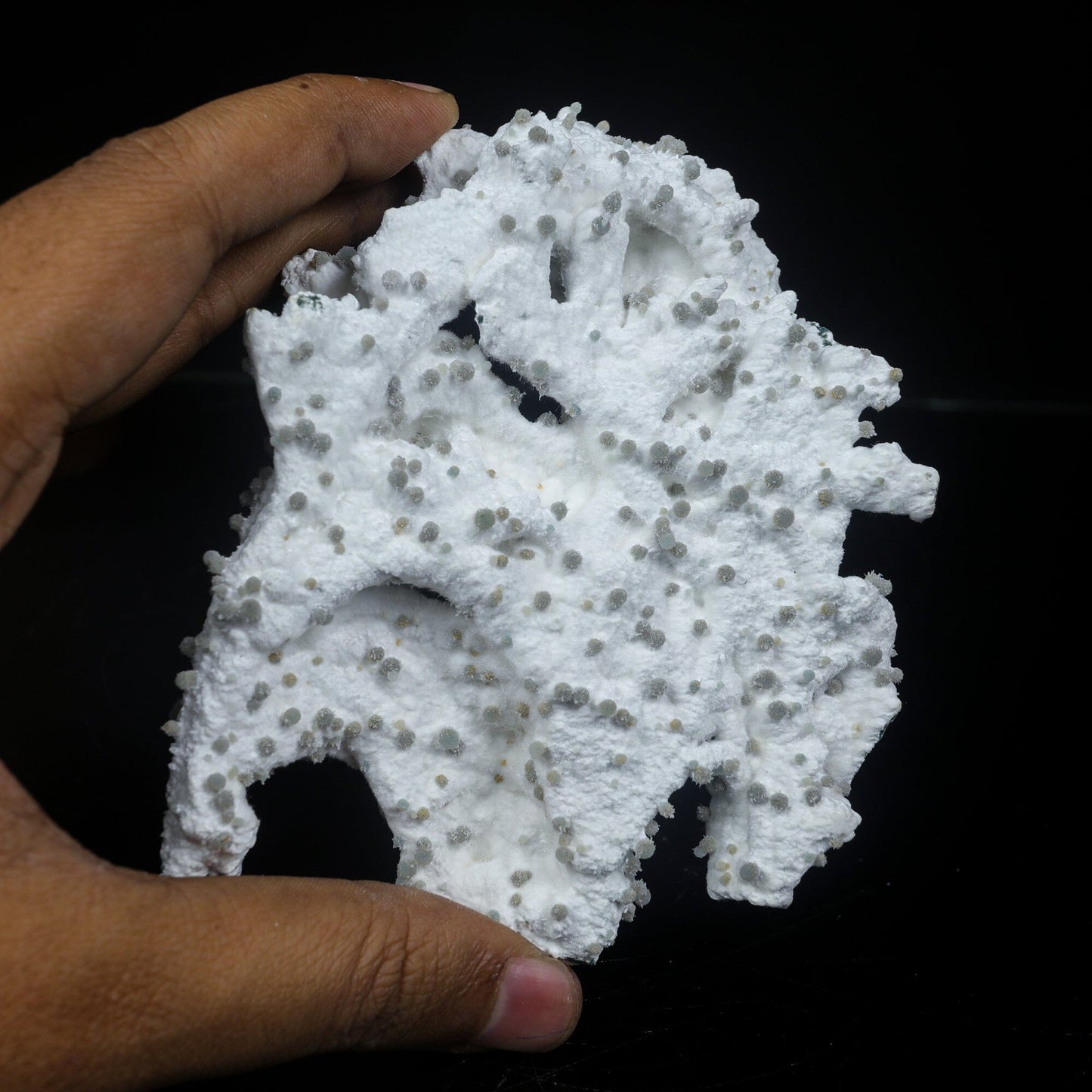 Rare Green Chalcedony on Okenite – Fibrous Indian Zeolite Mineral Specimen # B 7108 Okenite Superb Minerals 