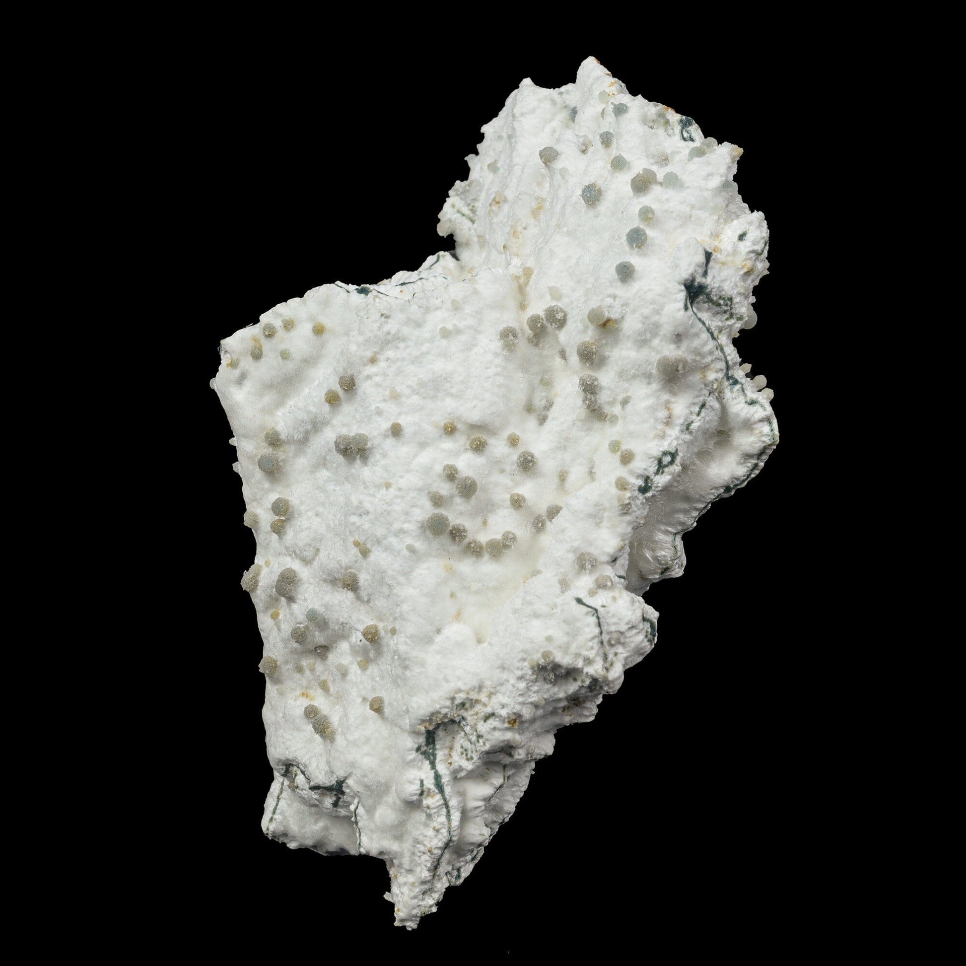 Rare Green Chalcedony on Okenite – Fibrous Indian Zeolite Mineral Specimen # B 7114 Okenite Superb Minerals 