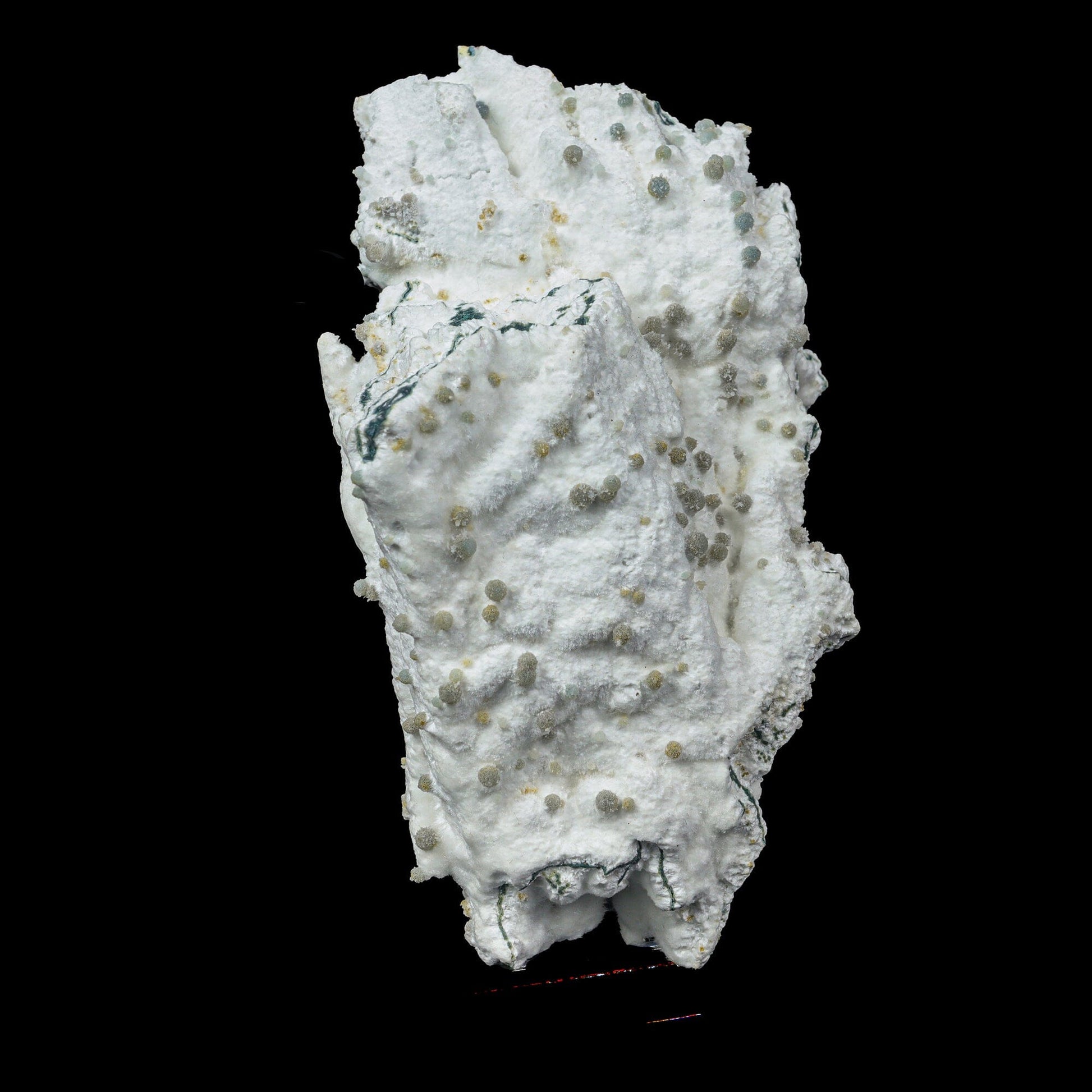 Rare Green Chalcedony on Okenite – Fibrous Indian Zeolite Mineral Specimen # B 7114 Okenite Superb Minerals 