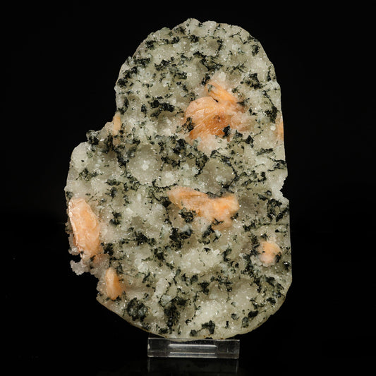 Rare green Julgoldite with pink stilbite Natural Mineral Specimen # B 6779 Julgoldite Superb Minerals 