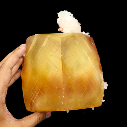 Rare Huge Honey Calcite with Stilbite – Collector Display Mineral Specimen from Jalgaon # B 7185 Calcite Superb Minerals 