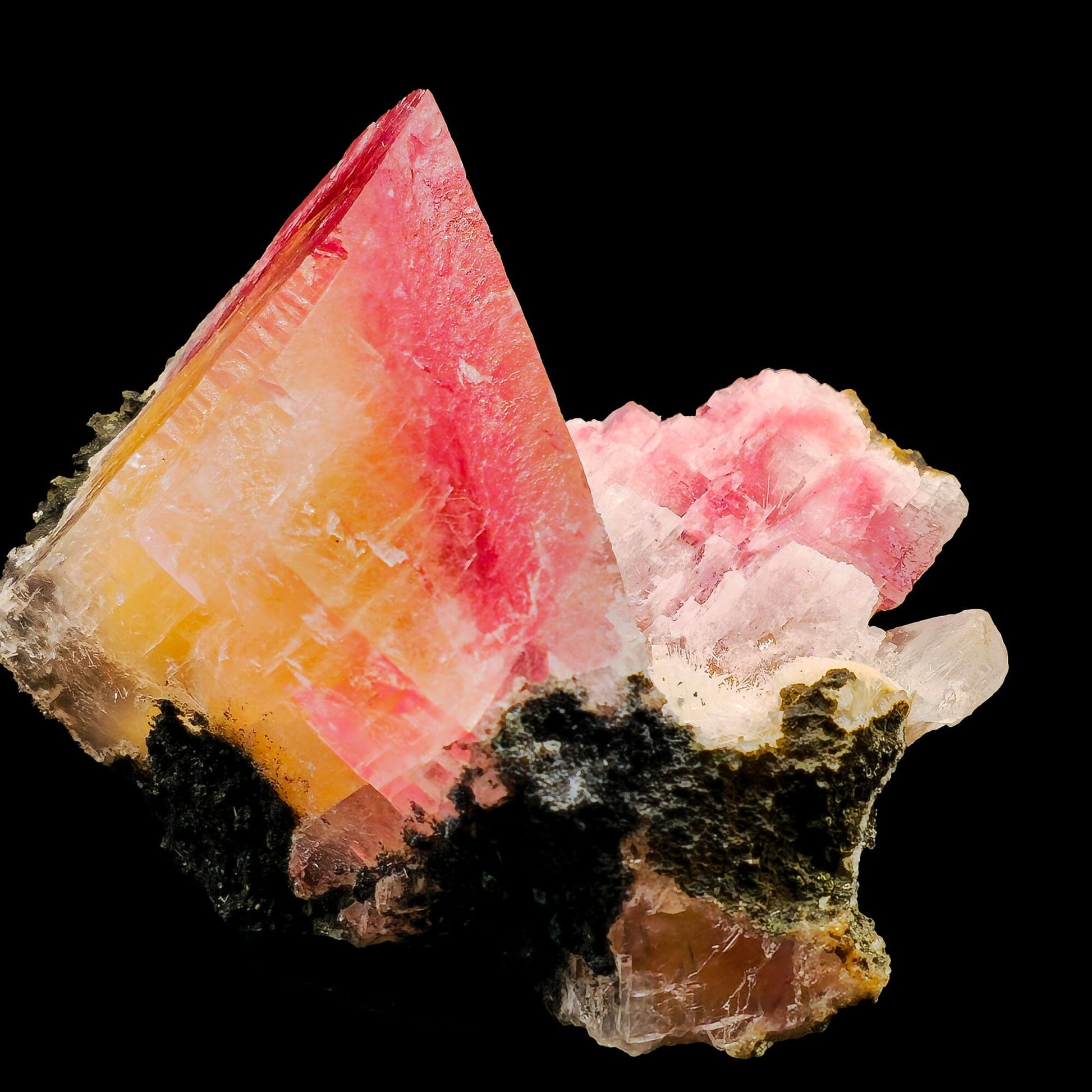Rare Huge Moldy Raspberry Calcite with Mesolite Natural Mineral Specimen. # GG6 Calcite Superb Minerals 
