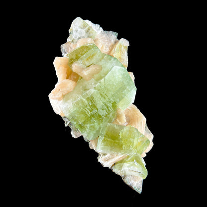 Rare Indian Green Apophyllite Stilbite Crystal Cluster – Natural Zeolite Mineral Specimen from Nashik, India # DKT7 Apohyllite Superb Minerals 