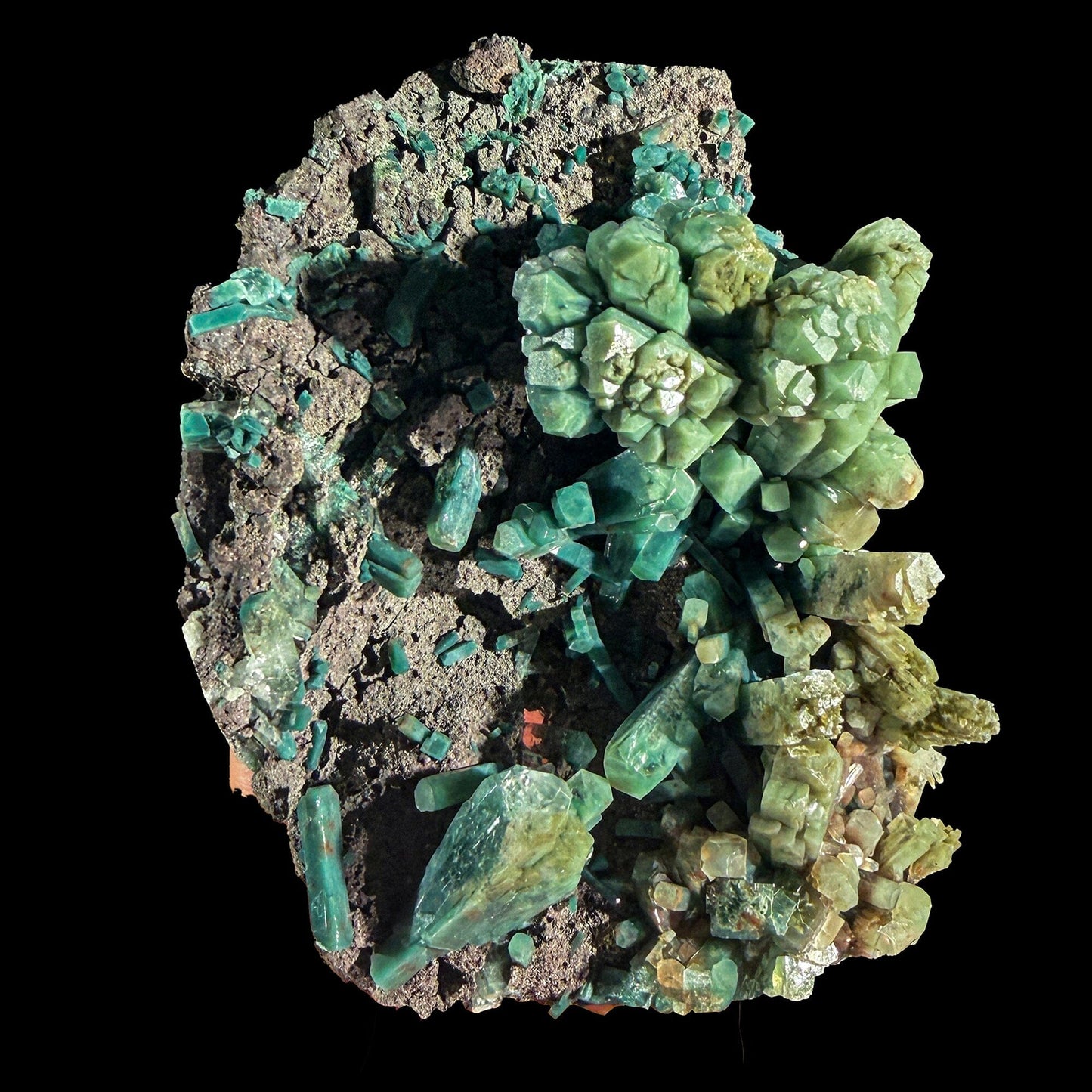 Rare Marshy Green Apophyllite Crystal Cluster from Jalgaon, India | Raw Natural Zeolite Mineral Specimen for Collectors # DKT4