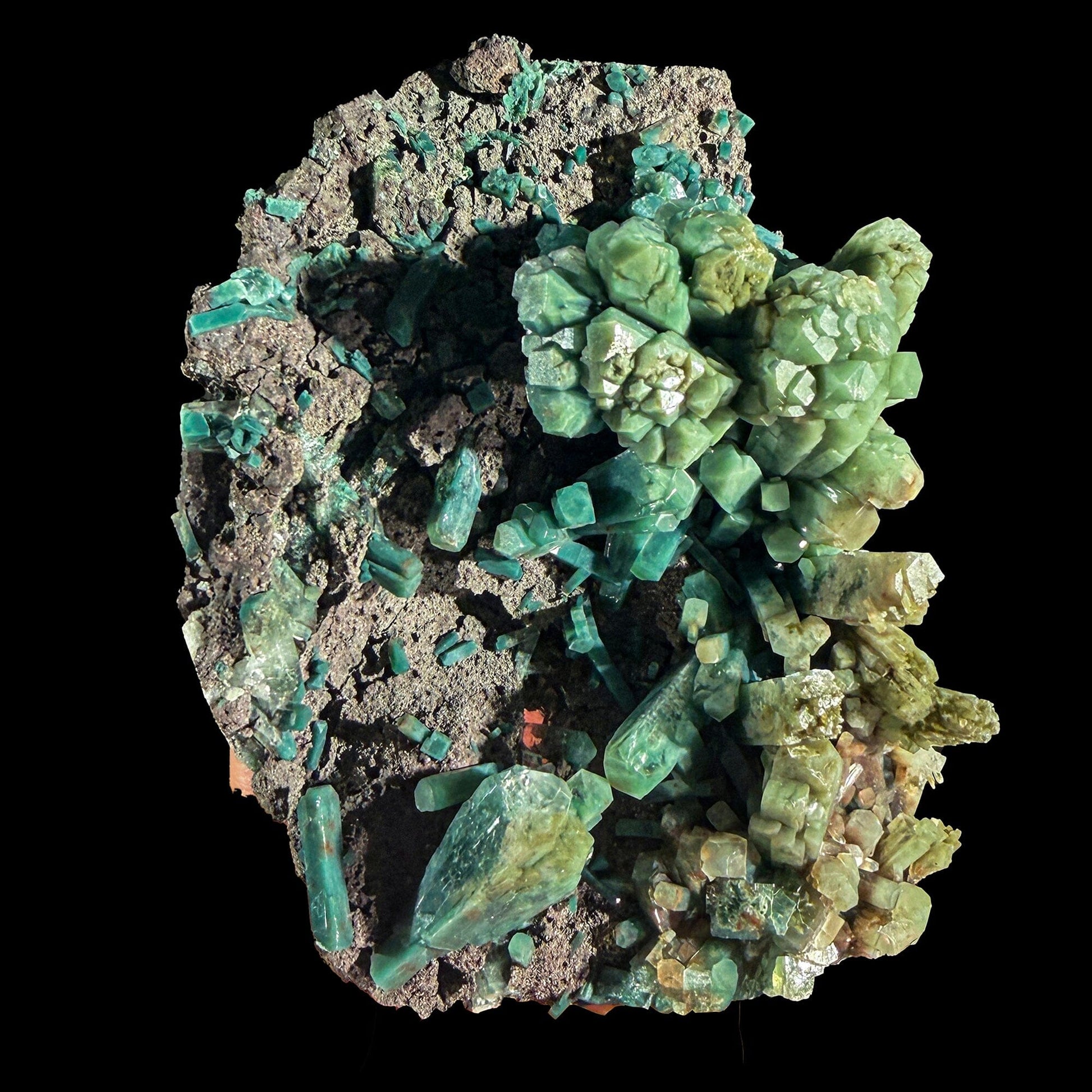 Rare Marshy Green Apophyllite Crystal Cluster from Jalgaon, India | Raw Natural Zeolite Mineral Specimen for Collectors # DKT4