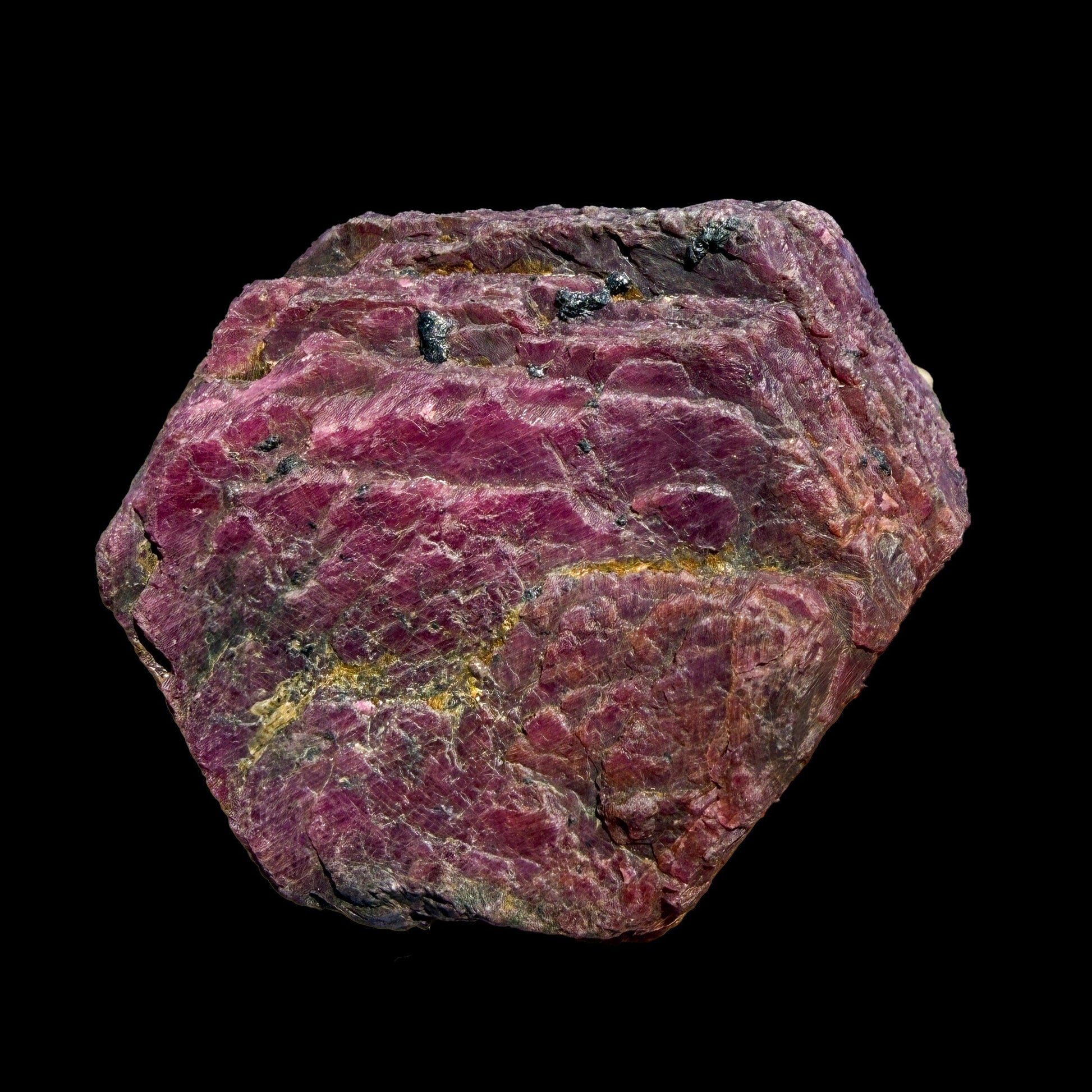 Rare Natural Ruby Corundum Crystal Rough Specimen from Mysore,Karnataka – UV Reactive Fluorescent Ruby Mineral Specimen DKT82 Ruby Superb Minerals 