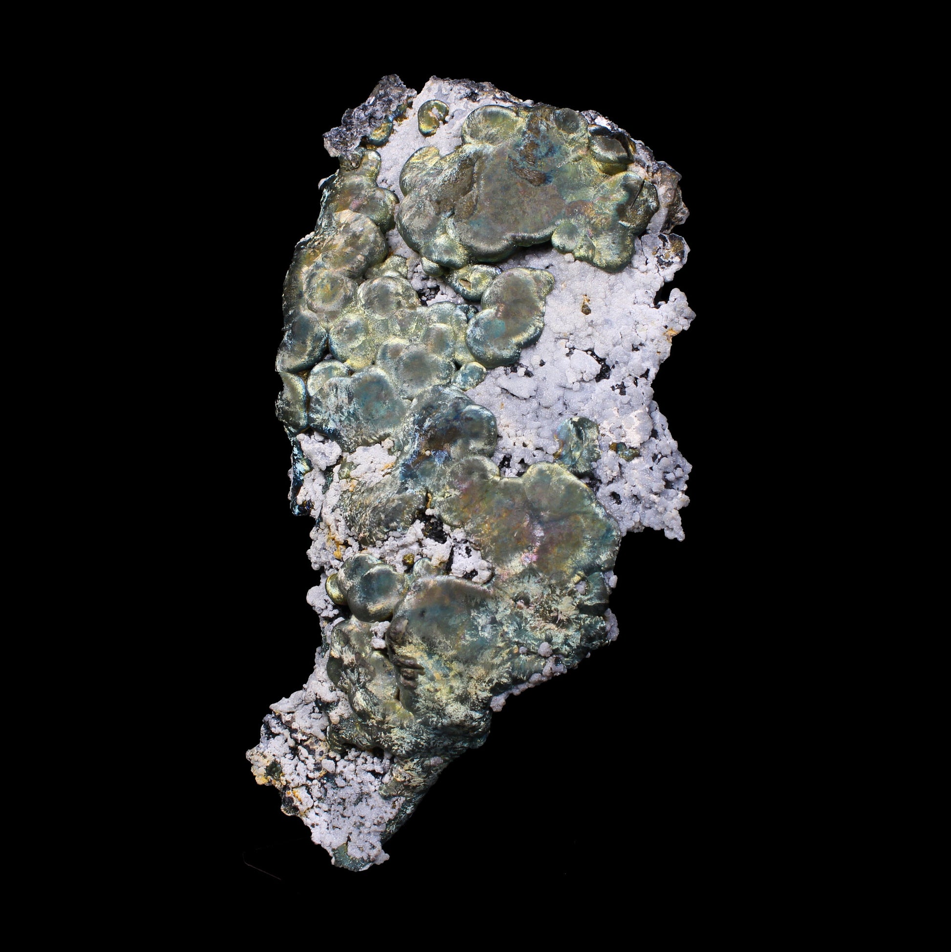 Rare New Find Iridescent Pyrite on Matrix with Babingtonite – Premium Natural Mineral Specimen from Mumbai # B 7153 Babingtonite Superb Minerals 
