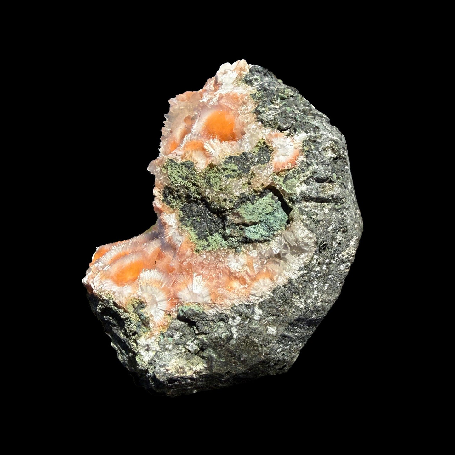 Rare Orange Thomsonite with Mesolite Natural Mineral Specimen from Madhya Pradesh, India DKT81 Thomsonite Superb Minerals 