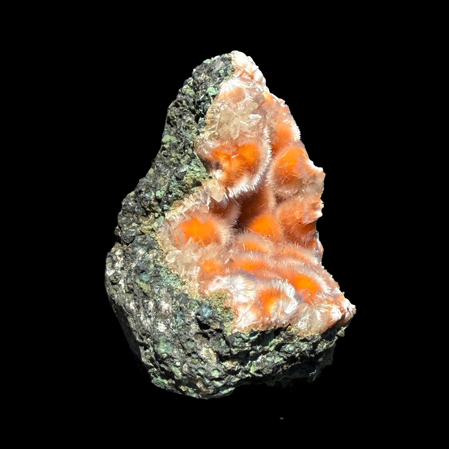 Rare Orange Thomsonite with Mesolite Natural Mineral Specimen from Madhya Pradesh, India DKT81 Thomsonite Superb Minerals 