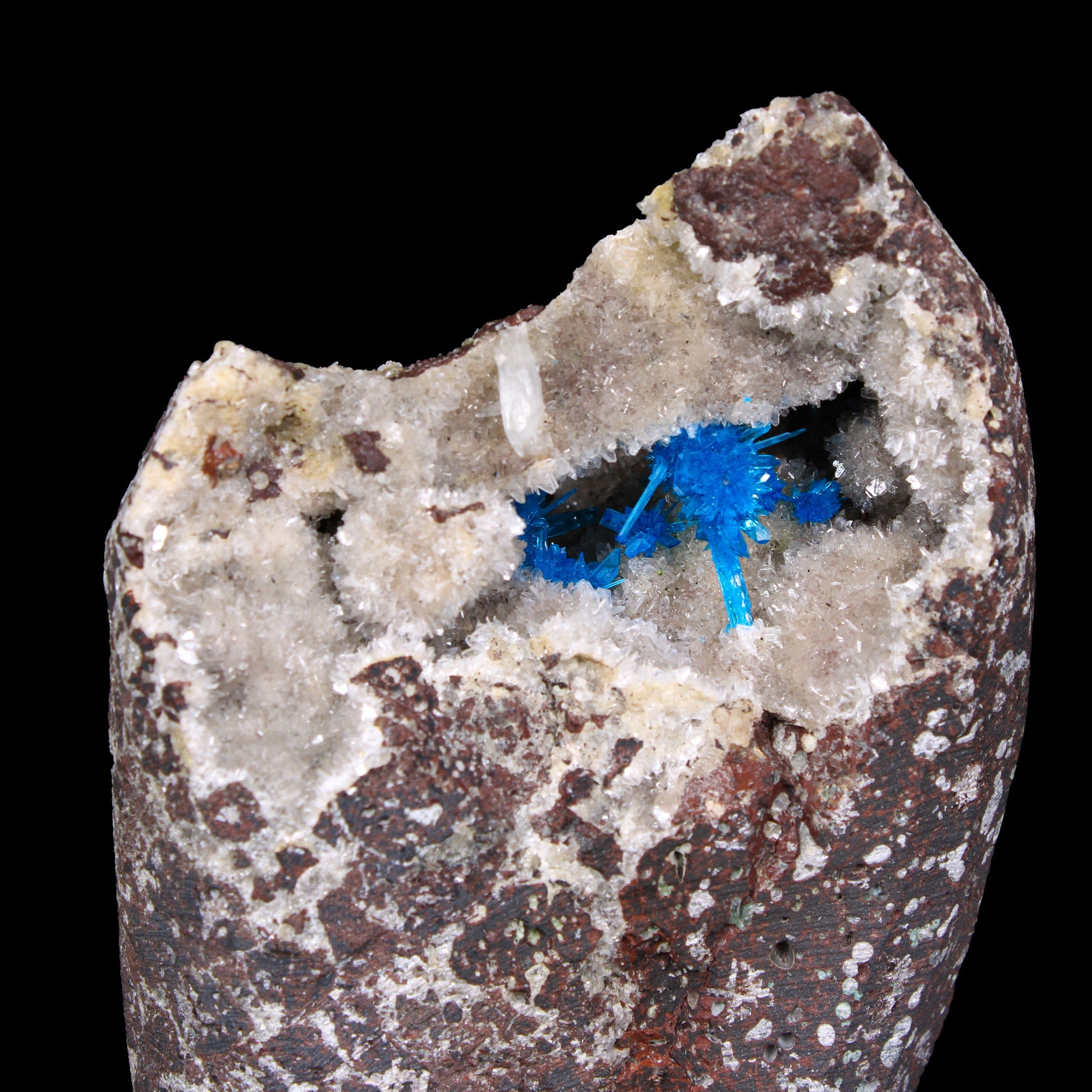 Rare Pentagonite with Heulandite on Matrix – Free Standing Indian Zeolite Crystal Specimen from Pune , India # G 7139 Pentagonite Superb Minerals 
