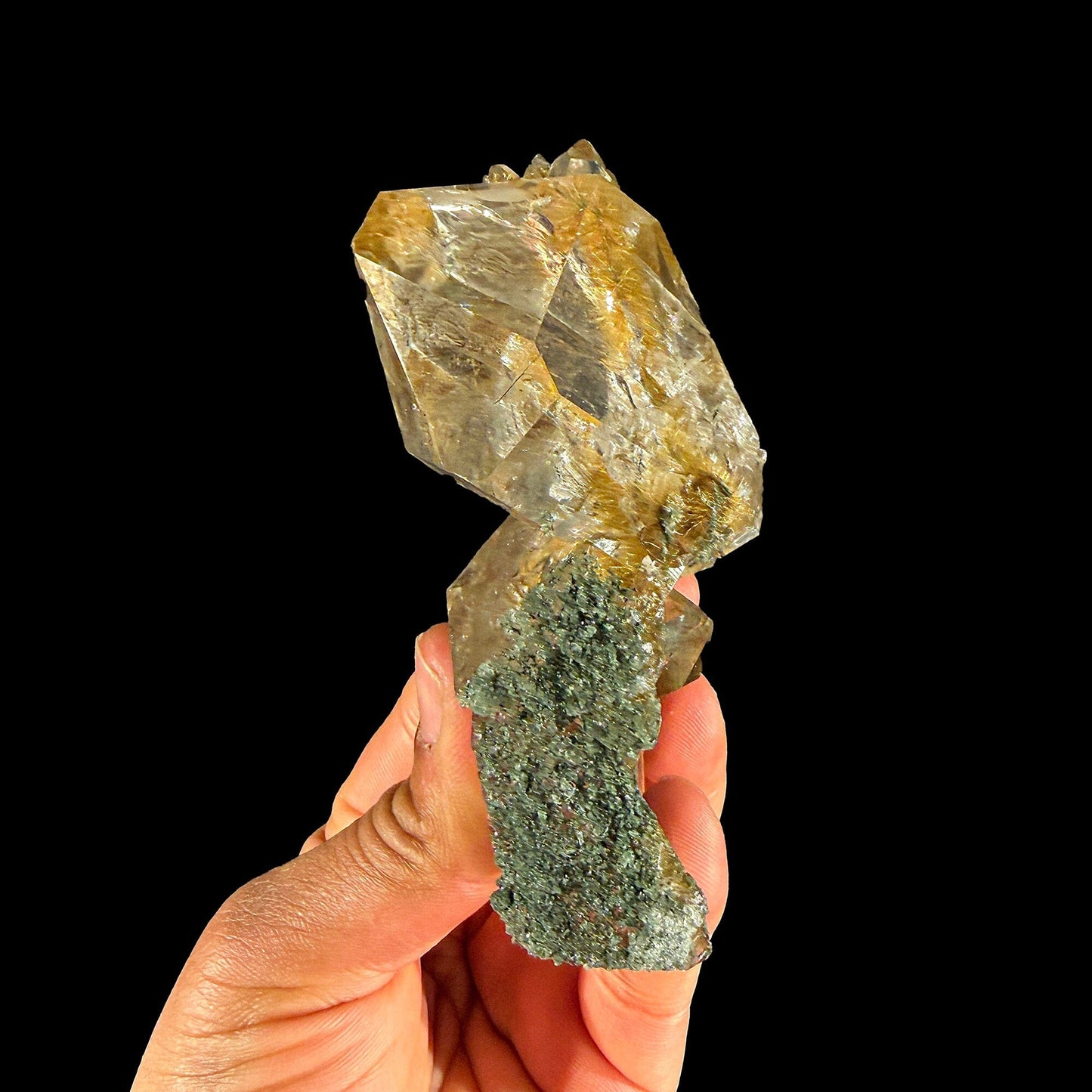 Rare Quartz with Rutile from Himalaya – Fine Mineral Specimen | Natural Rutile Quartz Crystal Cluster | Collector Grade Display Piece | Global Collector Mineral # DKT19 QUARTZ Superb Minerals 