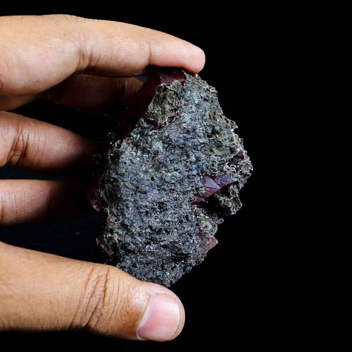 Rare Raspberry Calcite Fine Collector’s Cabinet Specimen from Madhya Pradesh, India # B 7387 Calcite Superb Minerals 