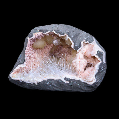 Rare Scolecite, Heulandite & Stilbite Semi-Geode Freestanding Natural Mineral Specimen – from Raigad,Maharashtra # B 7188 Scolecite Superb Minerals 