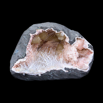 Rare Scolecite, Heulandite & Stilbite Semi-Geode Freestanding Natural Mineral Specimen – from Raigad,Maharashtra # B 7188 Scolecite Superb Minerals 