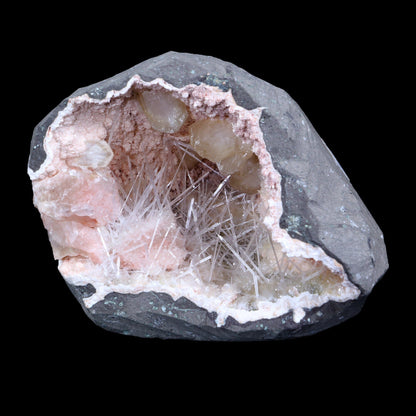Rare Scolecite, Heulandite & Stilbite Semi-Geode Freestanding Natural Mineral Specimen – from Raigad,Maharashtra # B 7191 Scolecite Superb Minerals 
